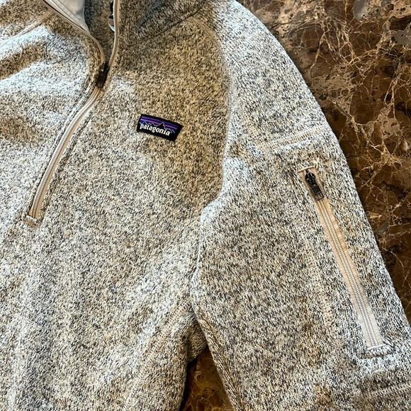Patagonia Better Sweater 1/4 Zip Fleece Pullover Arm Pocket size S Pelican - Picture 7 of 12
